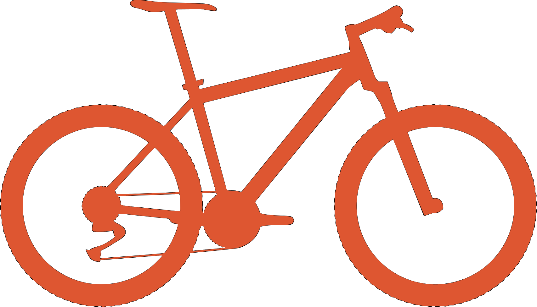 simple orange bike image